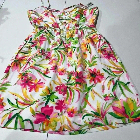 J.Crew Floral dress v neck strap mini‎ womens size 4 lined - Picture 5 of 5